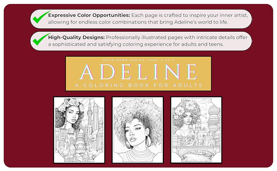 Coloring Book For Adults Adeline Poetry