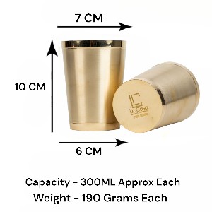 LeCasa - Kansa Straight Glass Set Of 2 300ML Each