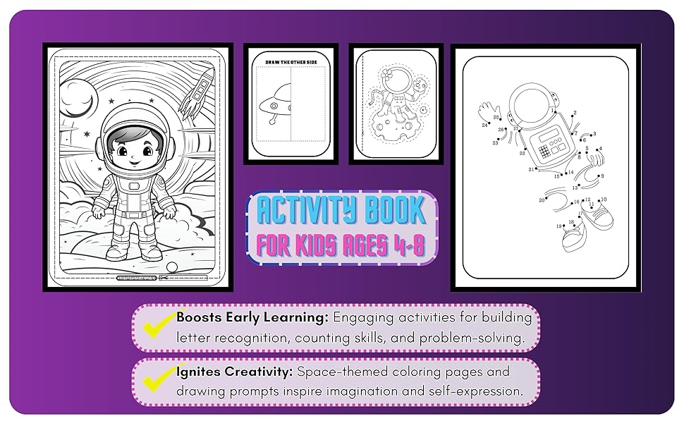 Coloring and Activity Book for Kids Ages 4-8