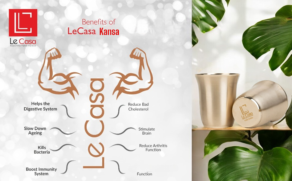 LeCasa - Kansa Curvy Glass Set Of 2 300ML Each