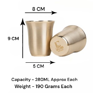 LeCasa - Kansa Curvy Glass Set Of 2 300ML Each