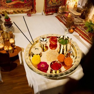 Brass Pooja Thali Gift Set