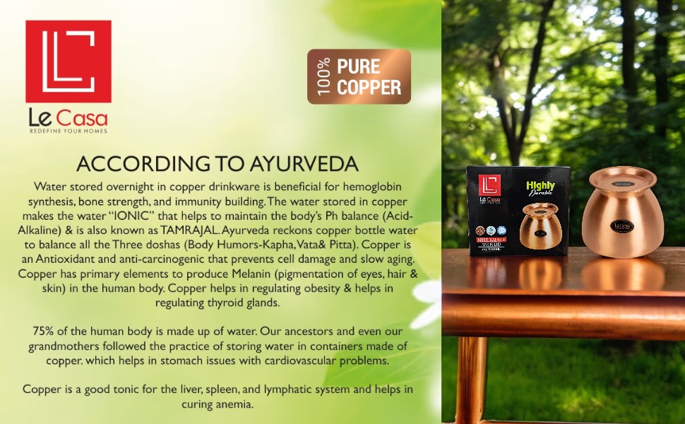Neer Copper Pooja Kalash 1000ML