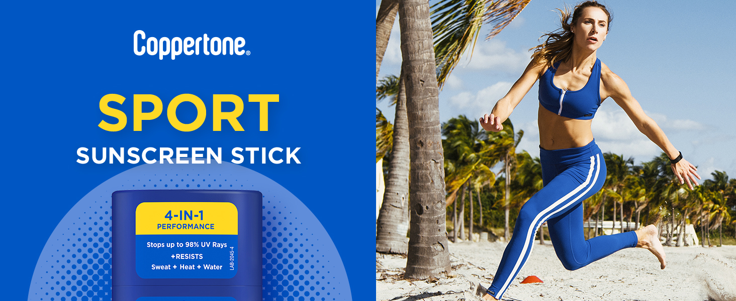 coppertone sport, sunscreen stick, spf 40, sunscreen, sunblock, sport sunscreen, sun protection