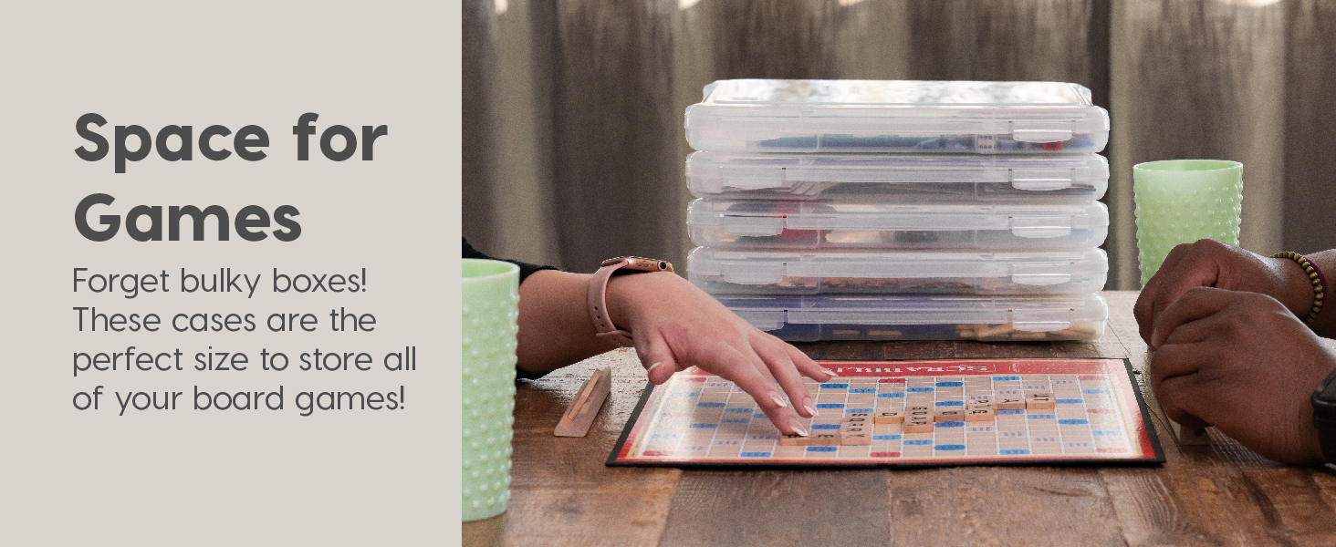 storage board game scrapbook paper organizers portable project case containers craft art supplies