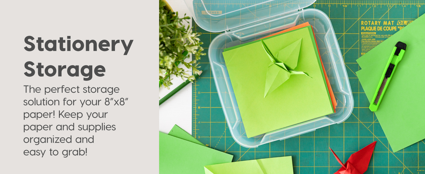 paper storage stationery case bow box project organizer beauty craft photo office supplies