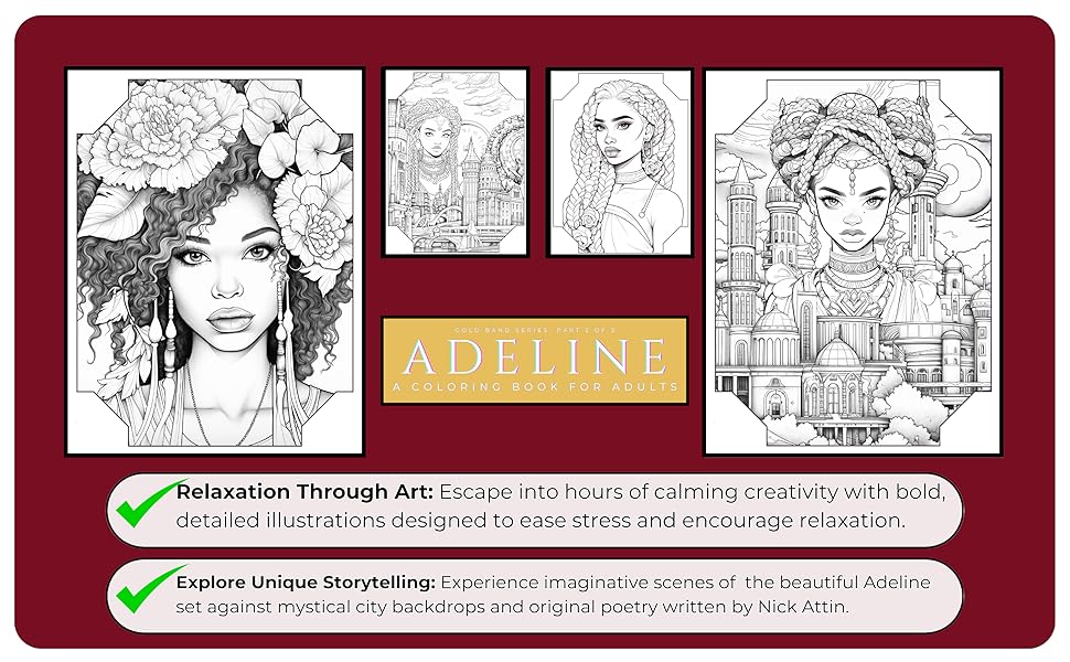 Coloring Book For Adults Relaxation Bold Illustrations 