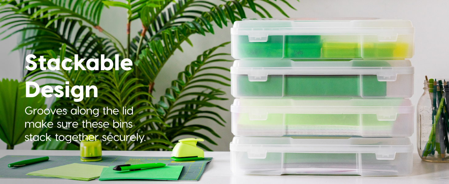 12x12 paper storage scrapbook case box project organizer beauty craft photo office supplies