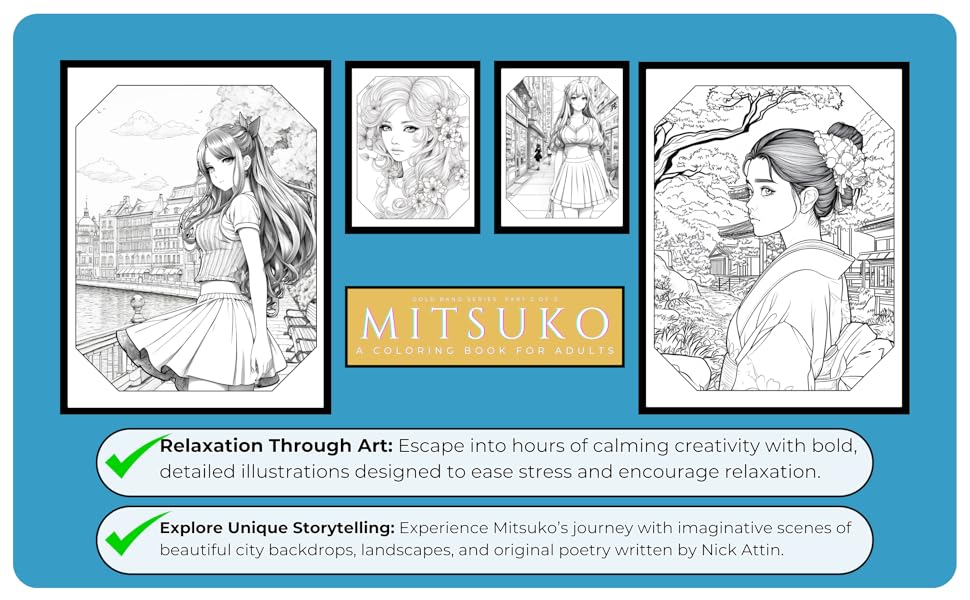 Mitsuko A Coloring Book For Adults 