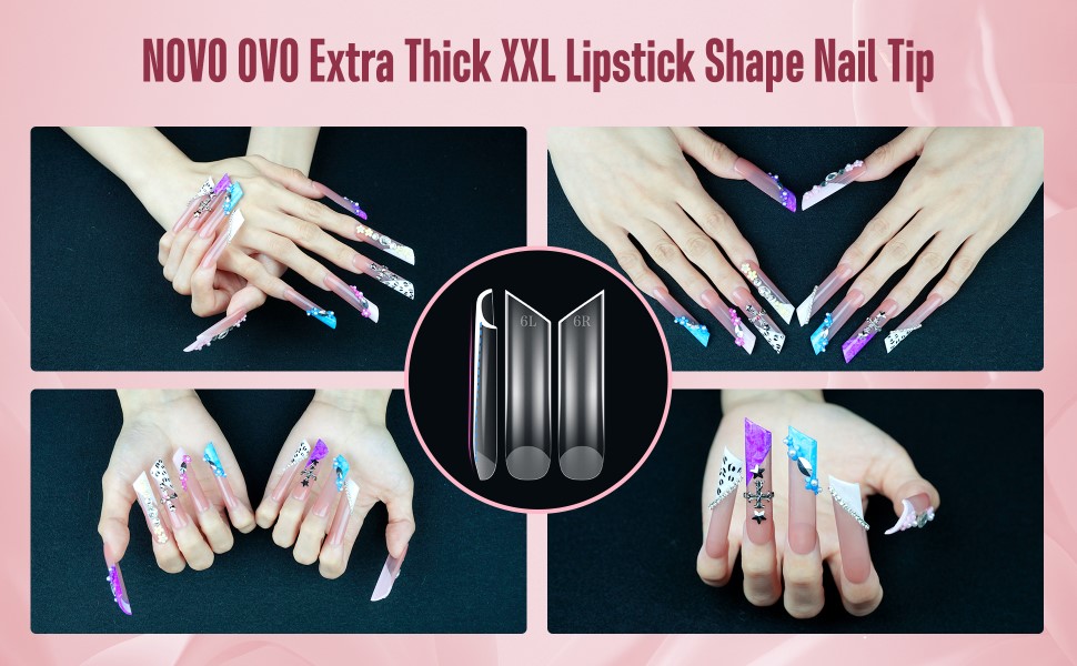 XXL Lipstick Shape Nail Tip